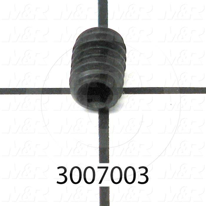 Set Screws, Socket, 1/4"-20 Thread Size, 3/8" Length, Cup Point, Steel, Black