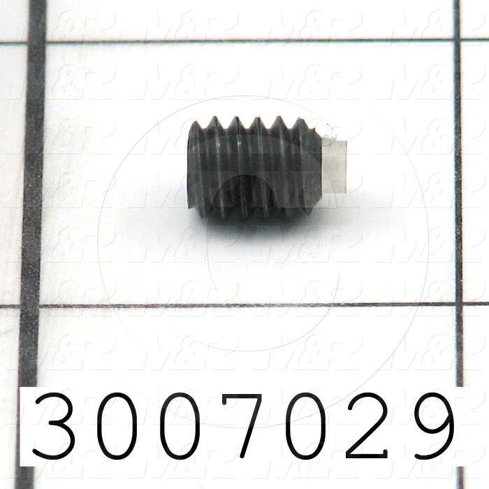 Set Screws, Socket, 1/4-20 Thread Size, 5/16" Length, Cup With Nylon Tip Point, Steel, Black