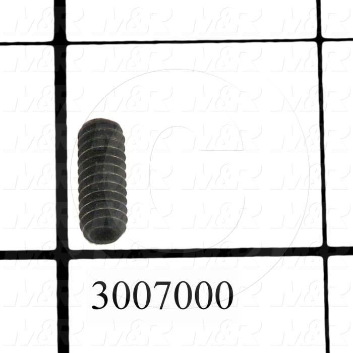 Set Screws, Socket, 10-24 Thread Size, 1/2 in. Length, Cup Point, Steel, Black