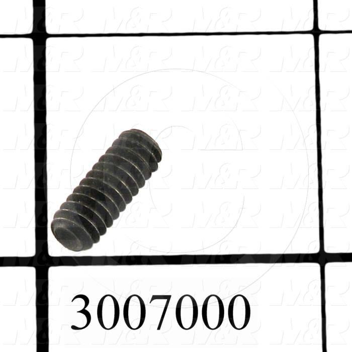 Set Screws, Socket, 10-24 Thread Size, 1/2 in. Length, Cup Point, Steel, Black