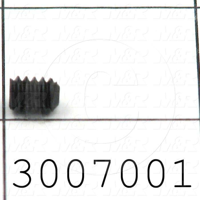Set Screws, Socket, 10-24 Thread Size, 1/4 in. Length, Cup Point, Steel, Black