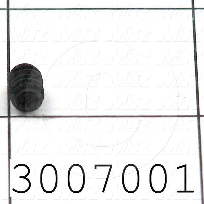 Set Screws, Socket, 10-24 Thread Size, 1/4 in. Length, Cup Point, Steel, Black
