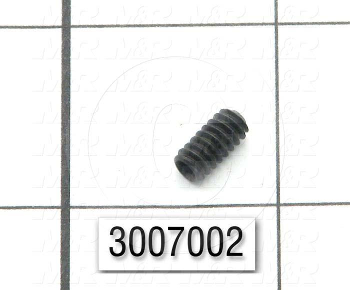 Set Screws, Socket, 10-24 Thread Size, 3/8" Length, Cup Point, Steel, Black