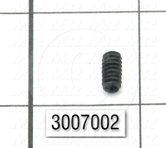 Set Screws, Socket, 10-24 Thread Size, 3/8" Length, Cup Point, Steel, Black