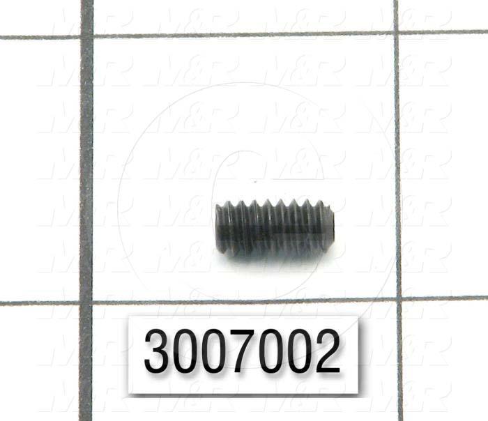 Set Screws, Socket, 10-24 Thread Size, 3/8" Length, Cup Point, Steel, Black