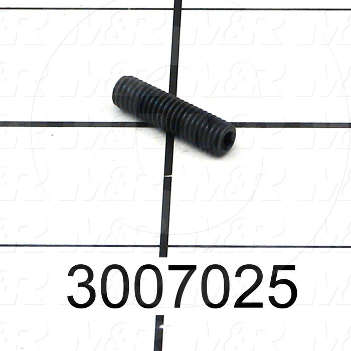 Set Screws, Socket, 10-32 Thread Size, 3/4" Length, Cup Point, Steel, Black