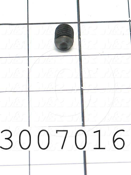 Set Screws, Socket, 3/8-16 Thread Size, 1/2 in. Length, Cup Point, Steel, Black