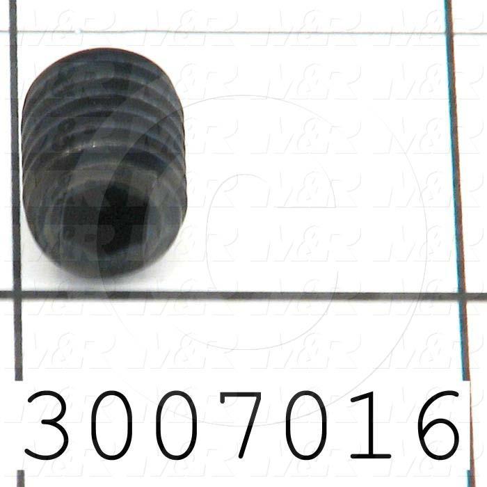 Set Screws, Socket, 3/8-16 Thread Size, 1/2 in. Length, Cup Point, Steel, Black
