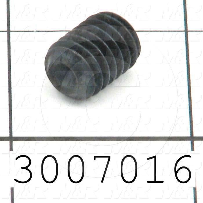 Set Screws, Socket, 3/8-16 Thread Size, 1/2 in. Length, Cup Point, Steel, Black