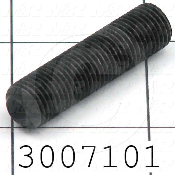 Set Screws, Socket, 3/8-24 Thread Size, 1 1/2 in. Length, Cup Point, Alloy Steel, Black