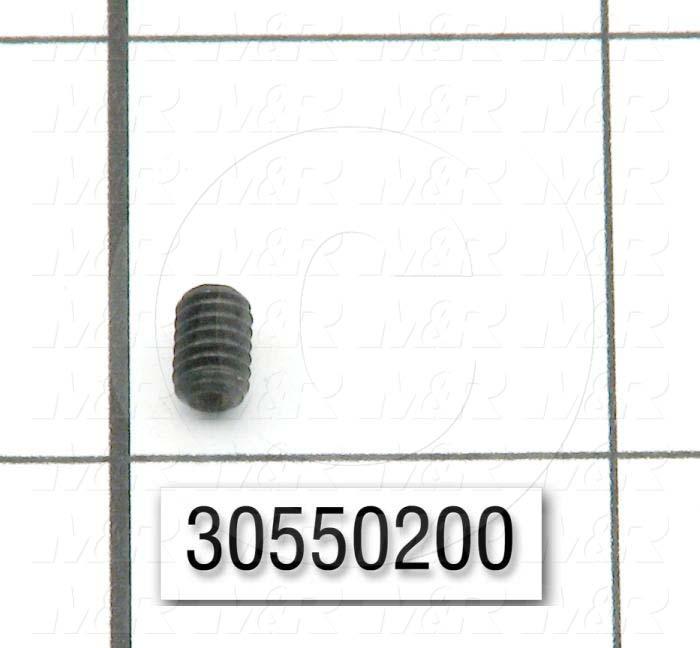 Set Screws, Socket, 8-32 Thread Size, 1/4 in. Length, Cup Point, Stainless Steel, Plain