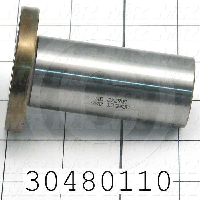 Shaft Guide, Ball Bearing Closed, Steel Material, 3/4" Shaft Dia., 2 3/16"Round Width of Block, 3.13" Length of Block, End Seals (Single), 1 1/4" Bearing OD, 3-1/8" Bearing Length