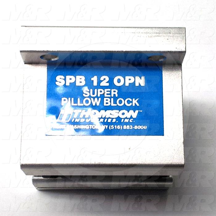 Shaft Guide, Block w/ Ball Open Bearing, Aluminum Anodized Material, 3/4" Shaft Dia., 2 3/4" Width of Block, 1 7/8" Length of Block, End Seals (Single)