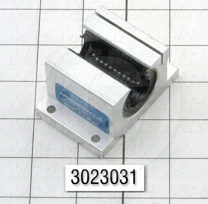 Shaft Guide, Block w/ Ball Open Bearing, Aluminum Anodized Material, 3/4" Shaft Dia., 2 3/4" Width of Block, 1 7/8" Length of Block, End Seals (Single)