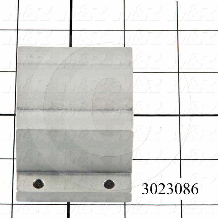 Shaft Guide, Block w/ Plane Closed Bearing, Aluminum Anodized Material, 3/4" Shaft Dia., 2 3/4" Width of Block, 2 1/16" Length of Block