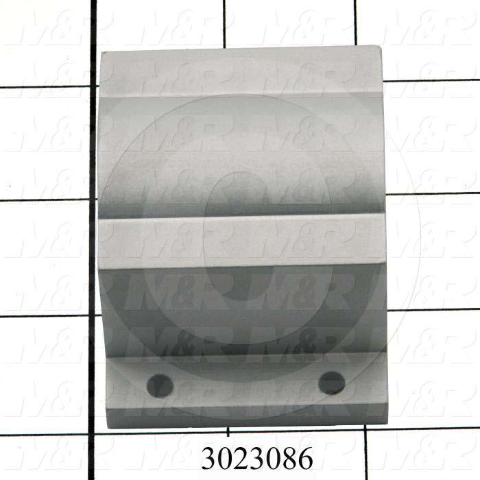 Shaft Guide, Block w/ Plane Closed Bearing, Aluminum Anodized Material, 3/4" Shaft Dia., 2 3/4" Width of Block, 2 1/16" Length of Block