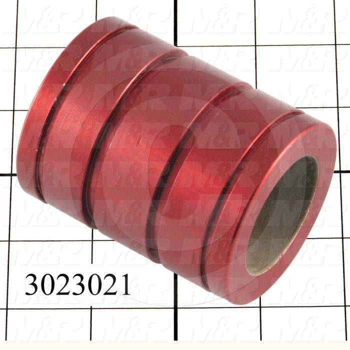Shaft Guide, Plane Bearing Closed, Aluminum Anodized Material, 1 1/2" Shaft Dia., 2 3/8" Bearing OD, 3" Bearing Length