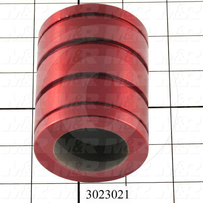 Shaft Guide, Plane Bearing Closed, Aluminum Anodized Material, 1 1/2" Shaft Dia., 2 3/8" Bearing OD, 3" Bearing Length