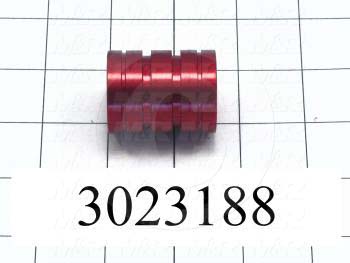 Shaft Guide, Plane Bearing Closed, Aluminum Anodized Material, 3/4" Shaft Dia., 1 1/4" Bearing OD, 1 5/8" Bearing Length