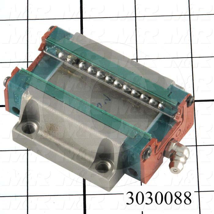 Shaft Guide, Slide Block, Corrosion-Resistant Steel Material, 63 mm Width of Block, 77.2 mm Length of Block, End Seals (Single)