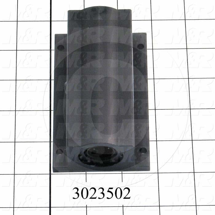 Shaft Guide, Twin Block w/ Ball Closed Bearing, Aluminum Anodized Material, 3/4" Shaft Dia., 2 3/4" Width of Block, 4 1/2" Length of Block, End Seals (Single)