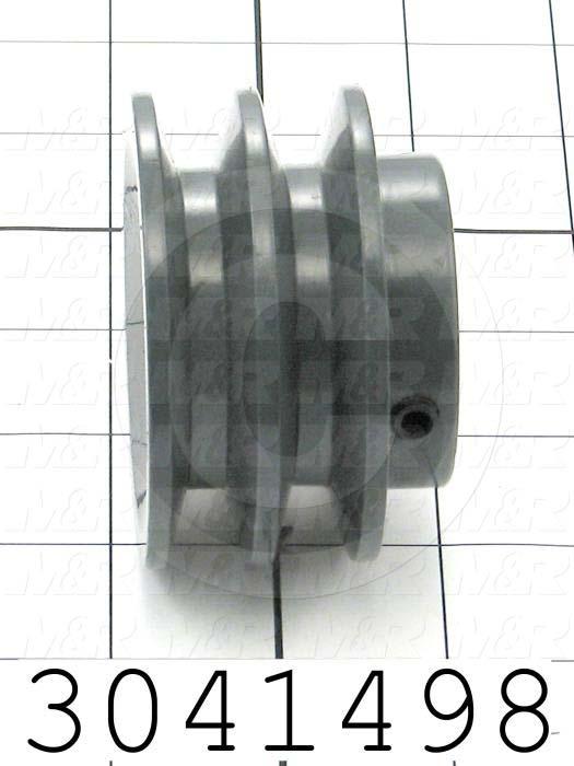 Sheaves, Double Groove, 2AK28 Sheave Type, Cylindrical Bore Type, 0.63 in. Bore Size, 2.85" Outside Diameter
