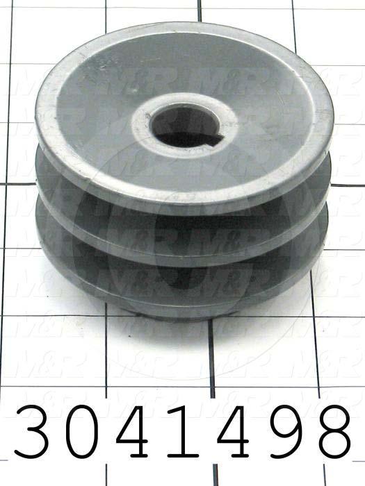 Sheaves, Double Groove, 2AK28 Sheave Type, Cylindrical Bore Type, 0.63 in. Bore Size, 2.85" Outside Diameter