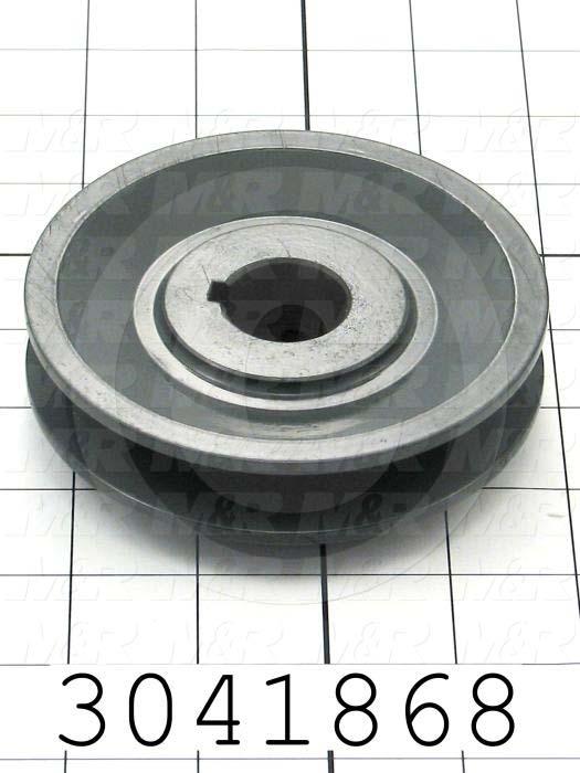 Sheaves, Single Groove, BK45 Sheave Type, 1.00" Bore Size, 4.250" Outside Diameter, Steel Material