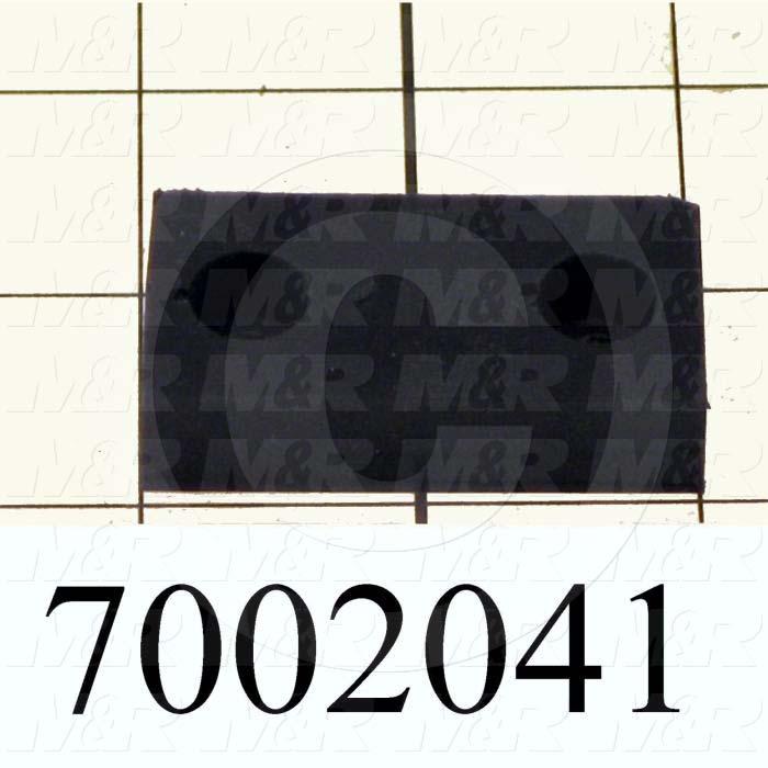 Shock Absorbers, Urethane Bumper, 2.00 in. Length, 1.00 in. Width, 0.50 in. Thickness, Black