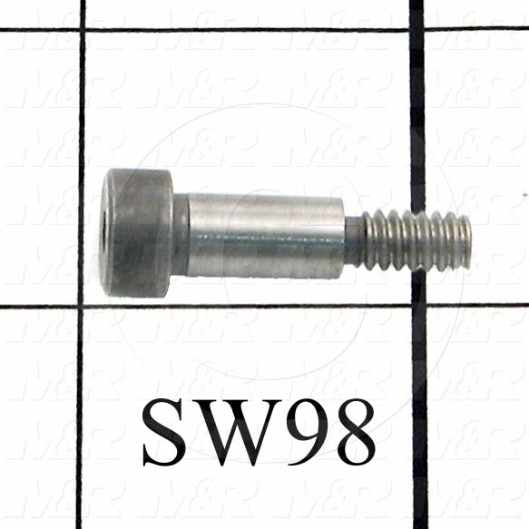 Shoulder Screws, Socket Head, Steel, Shoulder Dia. 1/4", Shoulder Length 1/2"