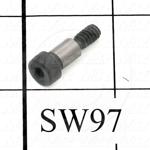 Shoulder Screws, Socket Head, Steel, Shoulder Dia. 1/4", Shoulder Length 3/8 in.