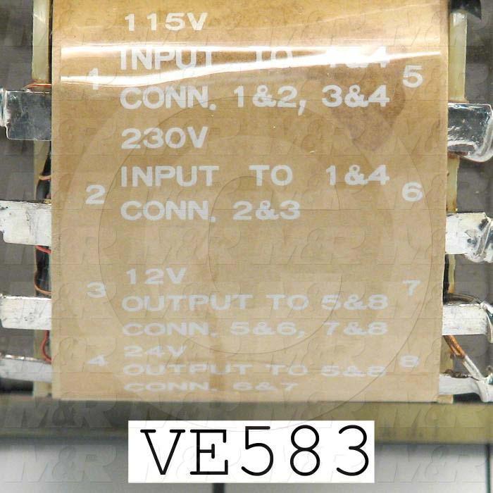 Single Phase Transformer, Voltage Transformer, 1000W, 115/230V Primary Voltage, 12/24V Secondary Voltage, 50/60Hz