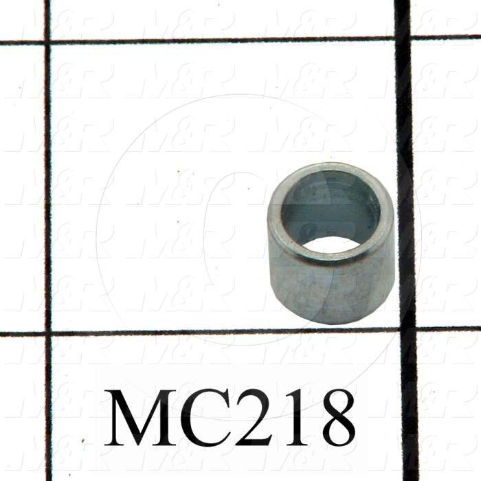 Sleeve, 0.350" Outside Diameter, 0.250" Inside Diameter, 0.310" Overall Length, Steel Material, Zinc Finish