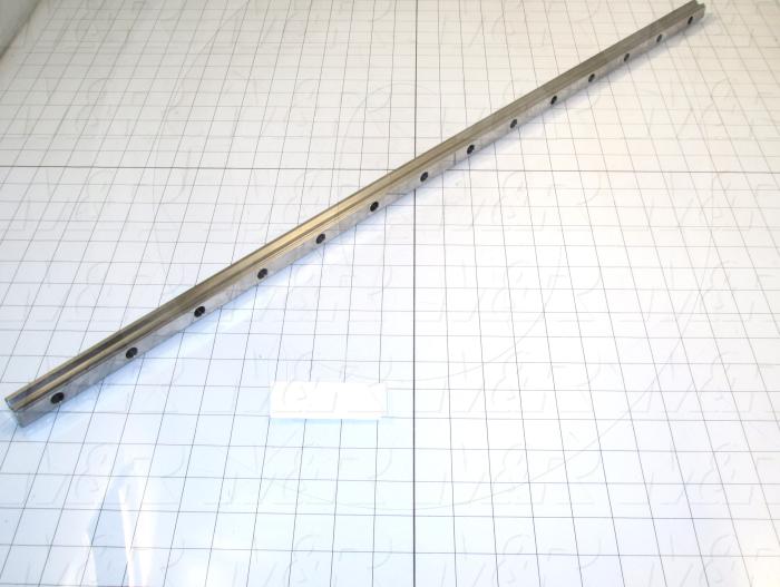 Slide (Rail) Guide, Rail, Steel, 20 mm Width of Rail, 838 mm Length of Rail