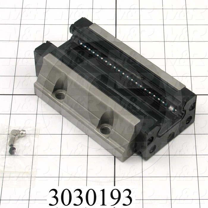 Slide (Rail) Guide, Slide Block, Steel, 100 mm Width of Block, 152 mm Length of Block, End, Side, & Inner Seals Contamination Protection