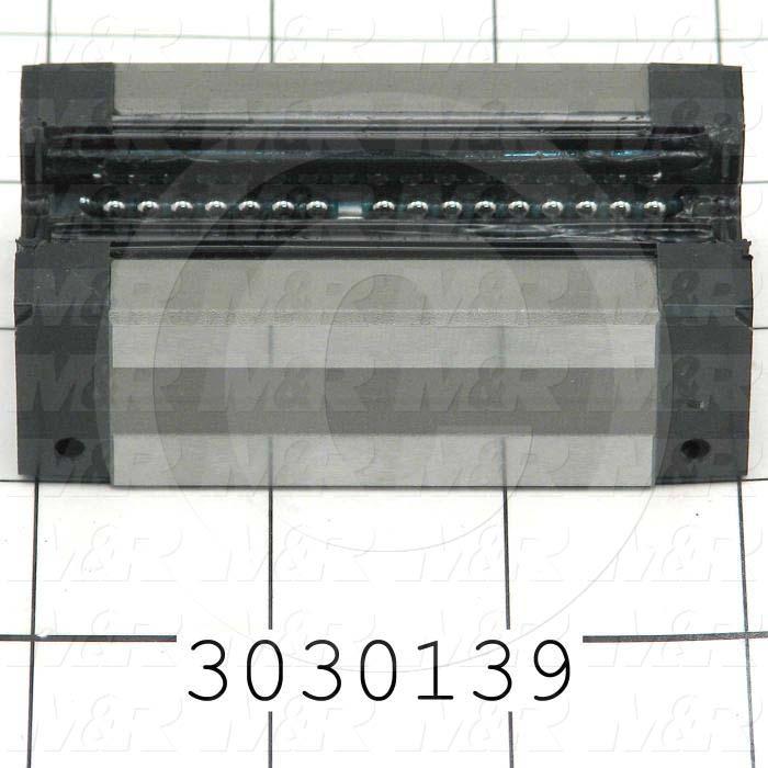 Slide (Rail) Guide, Slide Block, Steel, 44 mm Width of Block, 79 mm Length of Block, End, Side, & Inner Seals Contamination Protection