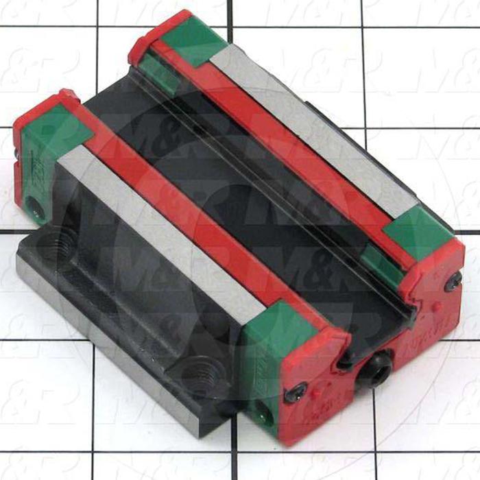 Slide (Rail) Guide, Slide Block, Steel, 63 mm Width of Block, 77.2 mm Length of Block, 30 mm Height of the Set, End Seals (Single) Contamination Protection, Medium Preload