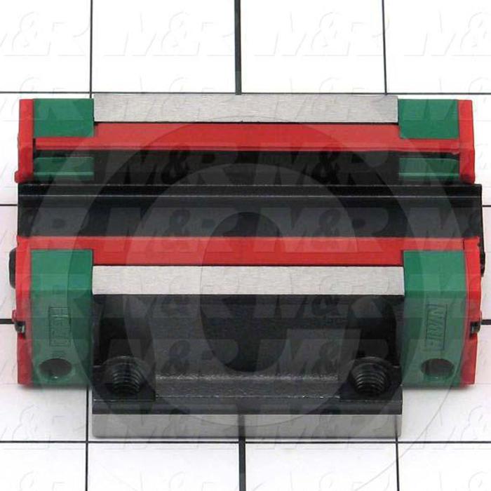 Slide (Rail) Guide, Slide Block, Steel, 63 mm Width of Block, 77.2 mm Length of Block, 30 mm Height of the Set, End Seals (Single) Contamination Protection, Medium Preload