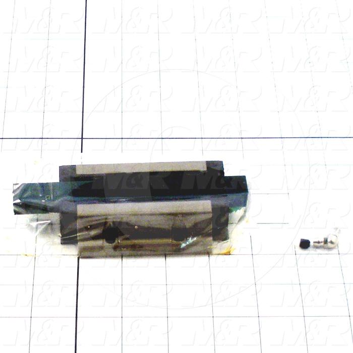 Slide (Rail) Guide, Slide Block, Steel, 63 mm Width of Block, 98 mm Length of Block, End, Side, & Inner Seals Contamination Protection, Light Preload