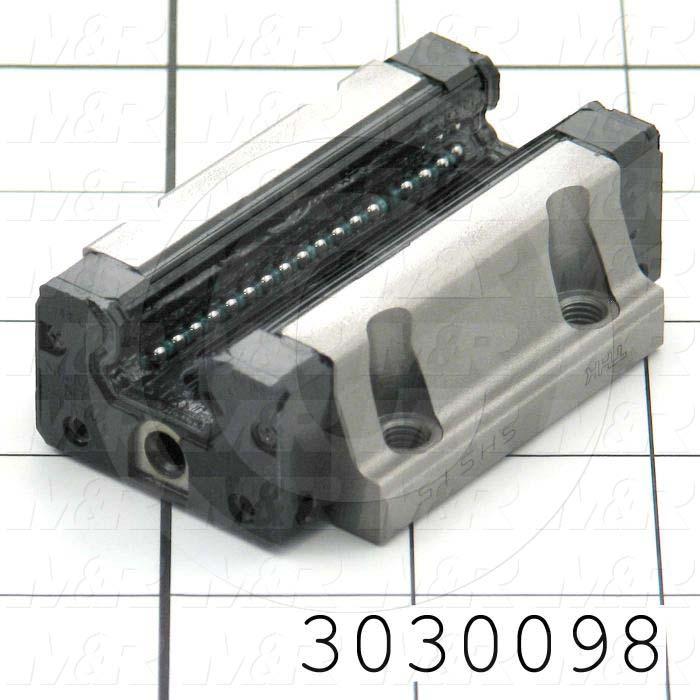 Slide (Rail) Guide, Slide Block, Steel, Standard Accuracy, 15 mm Width of Rail, 47 mm Width of Block, 60.4 mm Length of Block, 24 mm Height of the Set