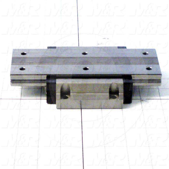 Slide (Rail) Guide, Slide Guide- Set, Steel, High Accuracy, 69 mm Width of Rail, 190 mm Length of Rail, 120 mm Width of Block, 107 mm Length of Block, 35 mm Height of the Set