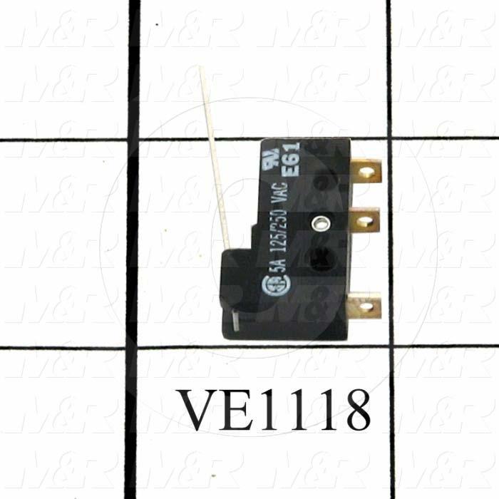 Snap Action Switch, Miniature, 125/250V, 5A