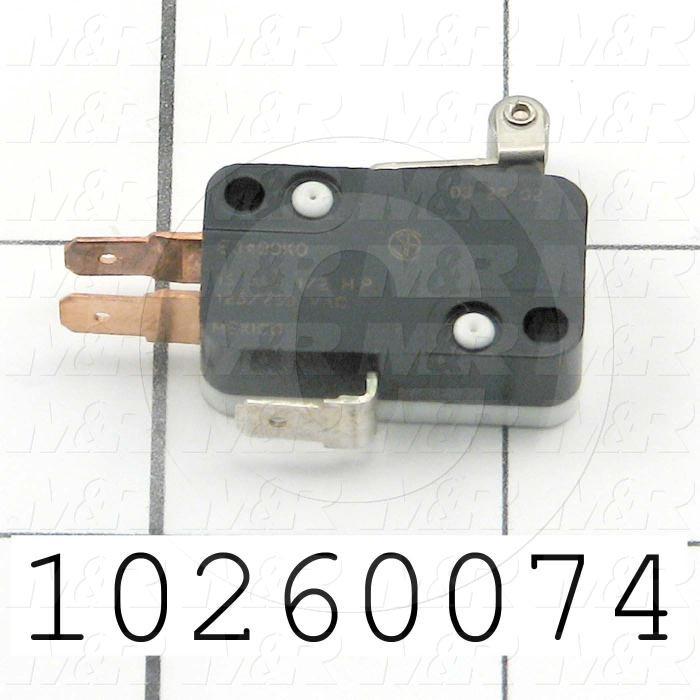 Snap Action Switch, SPDT, 125V, 15A, Quick Connection Terminal