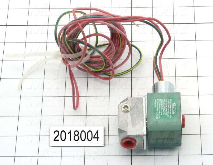Solenoid Valve, Thread Size 1/4" NPT, Voltage 110V 1PH, Max. Pressure 125 Psi, Material Aluminum