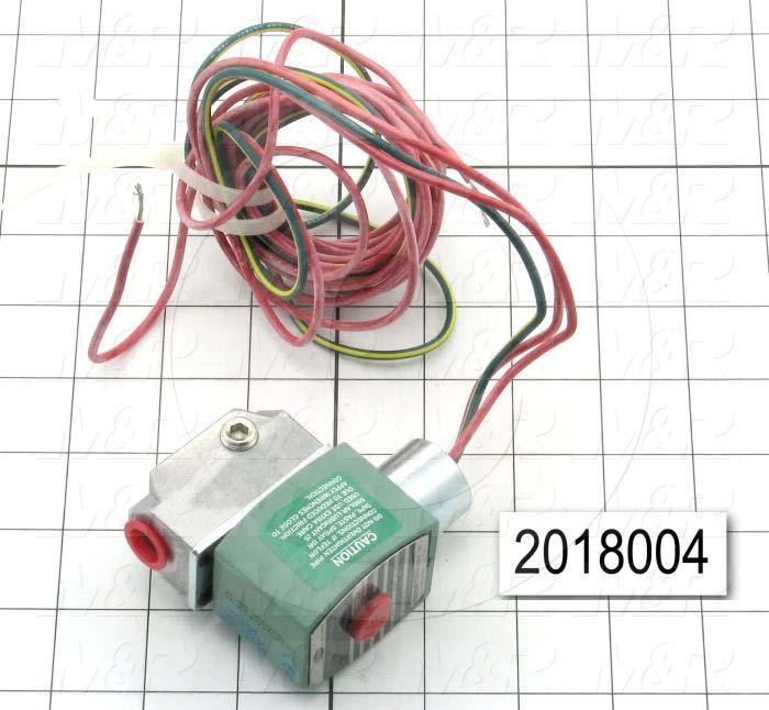 Solenoid Valve, Thread Size 1/4" NPT, Voltage 110V 1PH, Max. Pressure 125 Psi, Material Aluminum