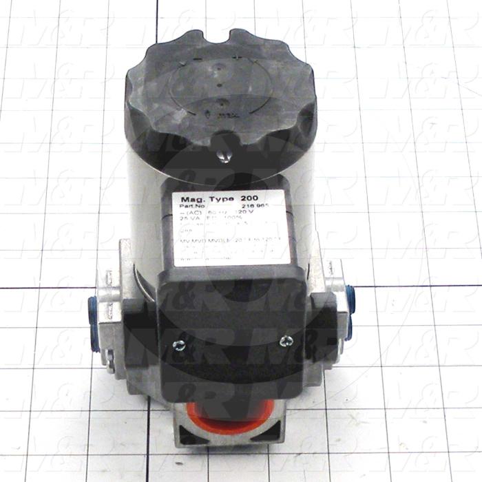 Solenoid Valve, Thread Size 1" NPT, Voltage 110V 1PH, Max. Pressure 15 Psi, Material Aluminum
