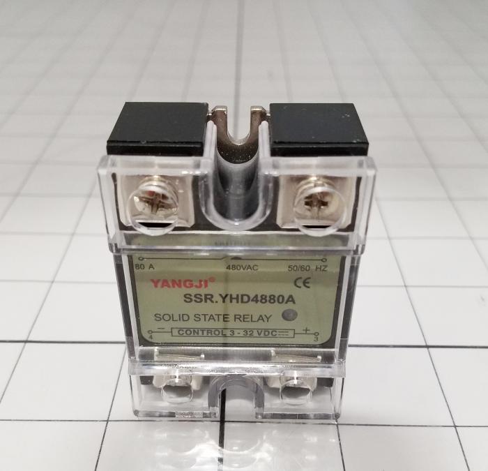 Solid State Relay, 1 Pole, 3-32VDC Input, 480VAC Output, 80A