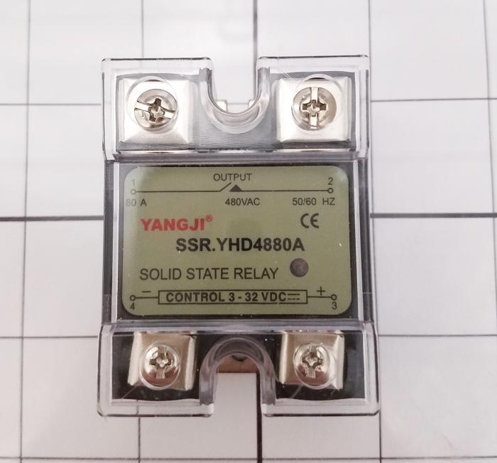 Solid State Relay, 1 Pole, 3-32VDC Input, 480VAC Output, 80A