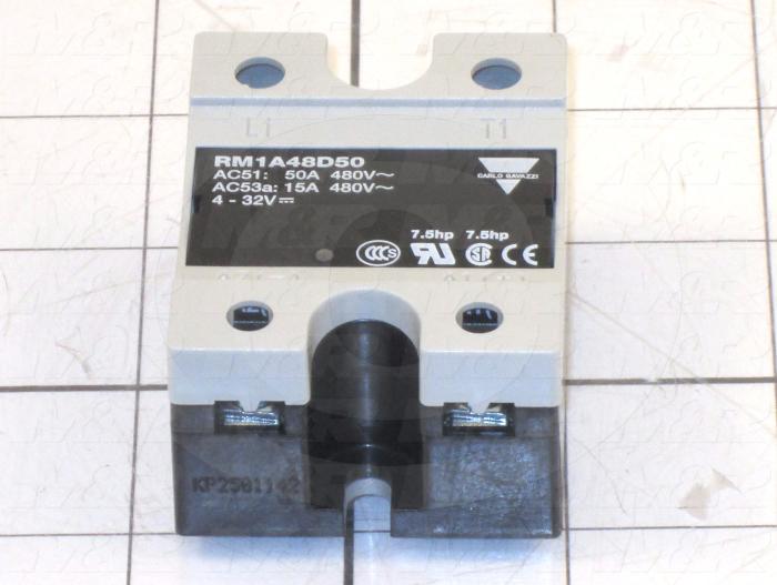 Solid State Relay, 1 Pole, 4-32VDC Input, 480VAC Output, 50A, 480VAC