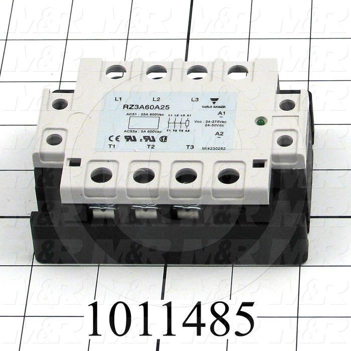 Solid State Relay, 3 Pole, 20-265VAC Input, 25A, 480VAC